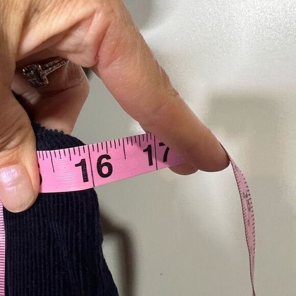 Hatch Reece Maternity Navy Blue Corduroy Ruffle Sleeves Tank Top - Picture 5 of 8